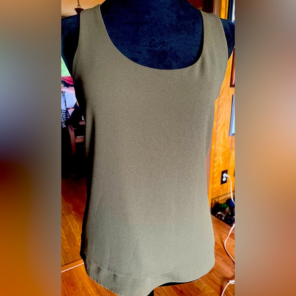 Banana Republic Olive colored sleeveless top